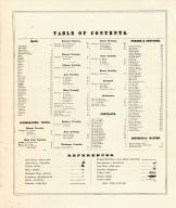 Table of Contents, Logan County 1875
